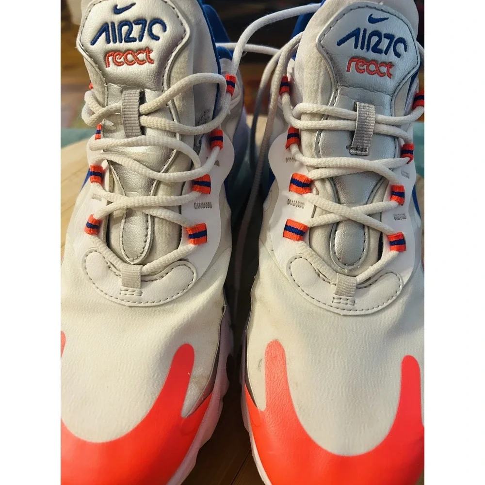 Nike Air Max 270 React 'Knicks' Sneakers CW3094-100 Women's 9.5